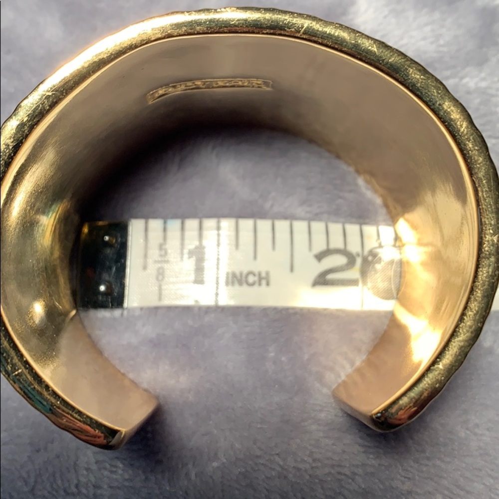 Gold With Leopard Print Cuff - image 8